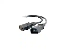 Cables to Go - C2G 29933 16 AWG 250V Power Cord - IEC320C14 to C13, TAA, Black (5 Ft)