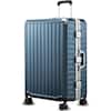 Front. LUGGEX - LUGGEX 28 Inch Aluminum Frame Zipperless Polycarbonate Spinner Hard Shell Suitcase - ZX-Core - Blue.