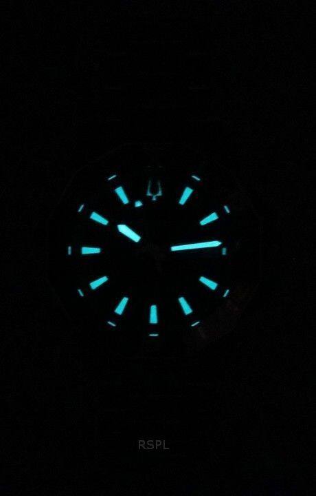 Angle. Bulova - Bulova Marine Star Precisionist 96B434 Mens Watch Ultra-Accurate Dive Watch 200M WR Sapphire Cristal - Black.