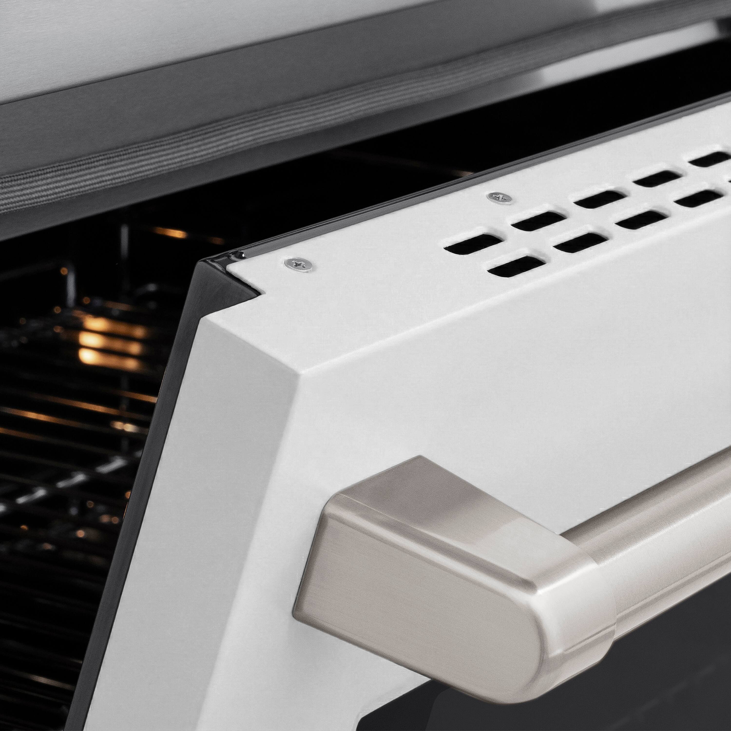 Alt View 7. ZLINE - 30 in. 4.2 cu. ft. Paramount Freestanding Induction Range with 4 Burners and Electric Oven with White Matte Door - Matte White.