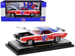 M2 - 1970 Dodge Challenger R/T Hemi White Red & Blue Stripes Red Interior "VP Racing" Limited Edition 5710 1/24 - White With Red And Blue