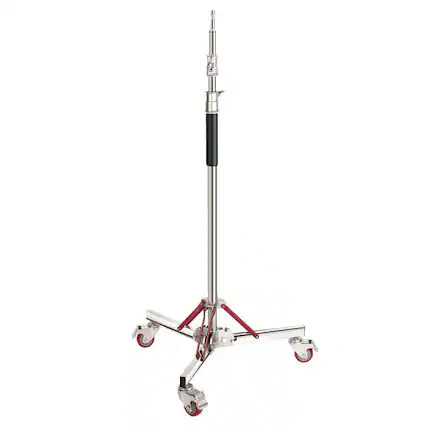 Front. Neewer - Heavy-Duty Studio Light Stand with Wheels - 10ft Adjustable Tripod Base for Softboxes & Monolights - Silver.