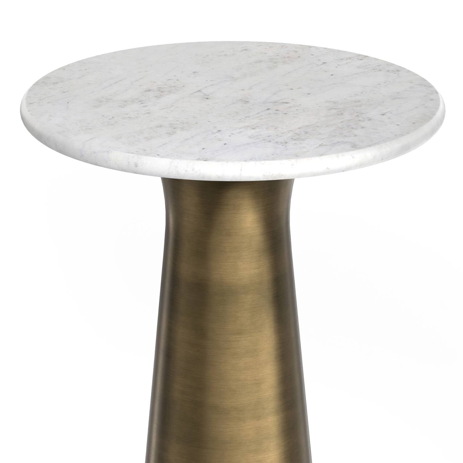 Alt View 6. Simpli Home - Nicollette Modern Contemporary 12 inch Wide Metal Side Table in Antique Brass - Antique Brass.