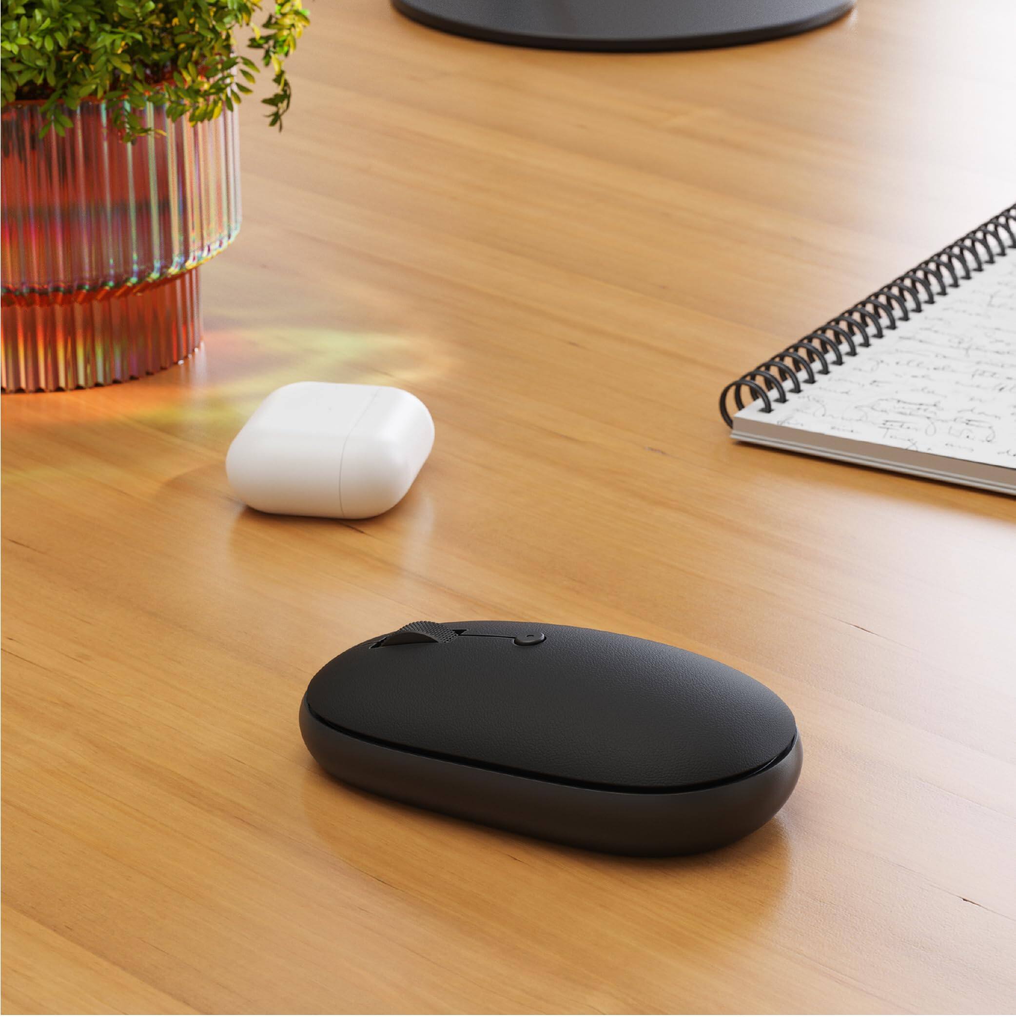 Alt View 5. Satechi - Satechi OntheGo Bluetooth Mouse, USB-C Rechargeable, Silent Clicks, Multi-Device Connect 3 Devices - Black - Black.
