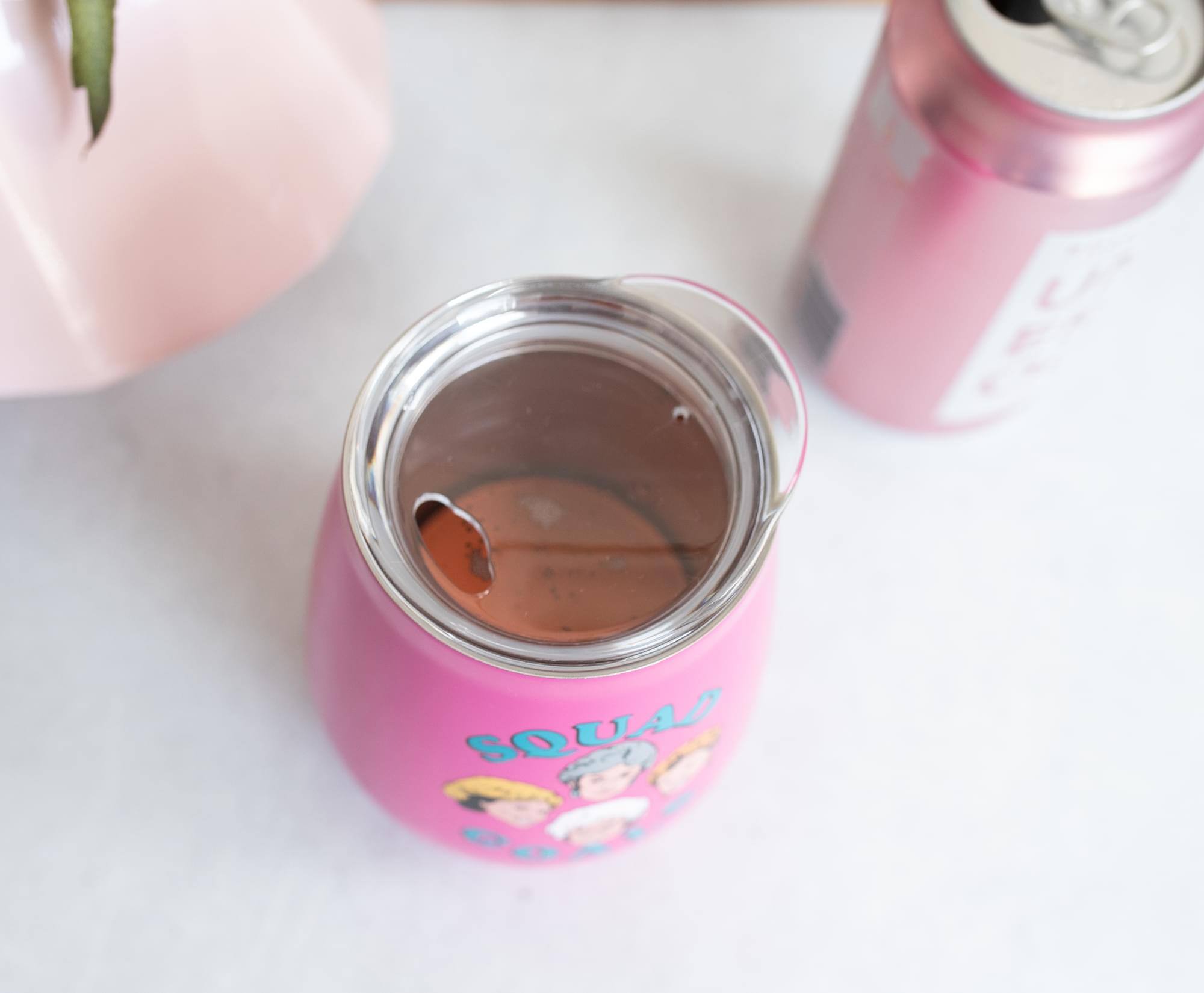 Alt View 3. Silver Buffalo - The Golden Girls "Squad Goals" 10-Ounce Stainless Steel Stemless Tumbler w/ Lid - Purple.