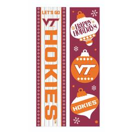 Evergreen Enterprises - Virginia Tech Hokies 47" Double Sided Christmas Leaner Fan Sign - Multicolor
