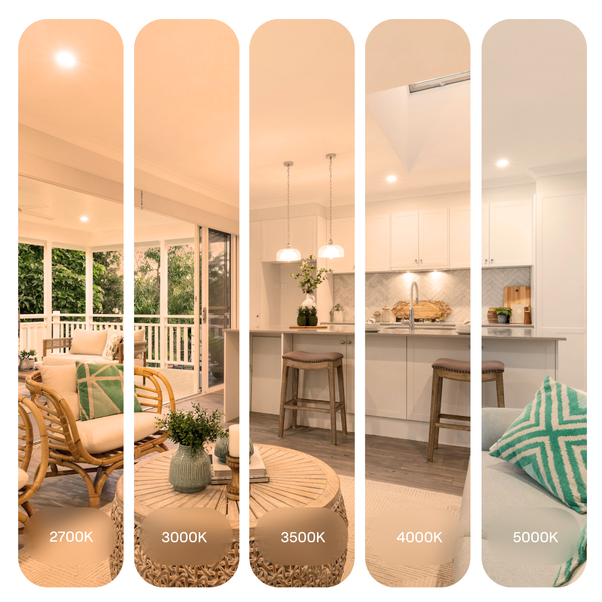 2700K  
3000K  
3500K  
4000K  
5000K