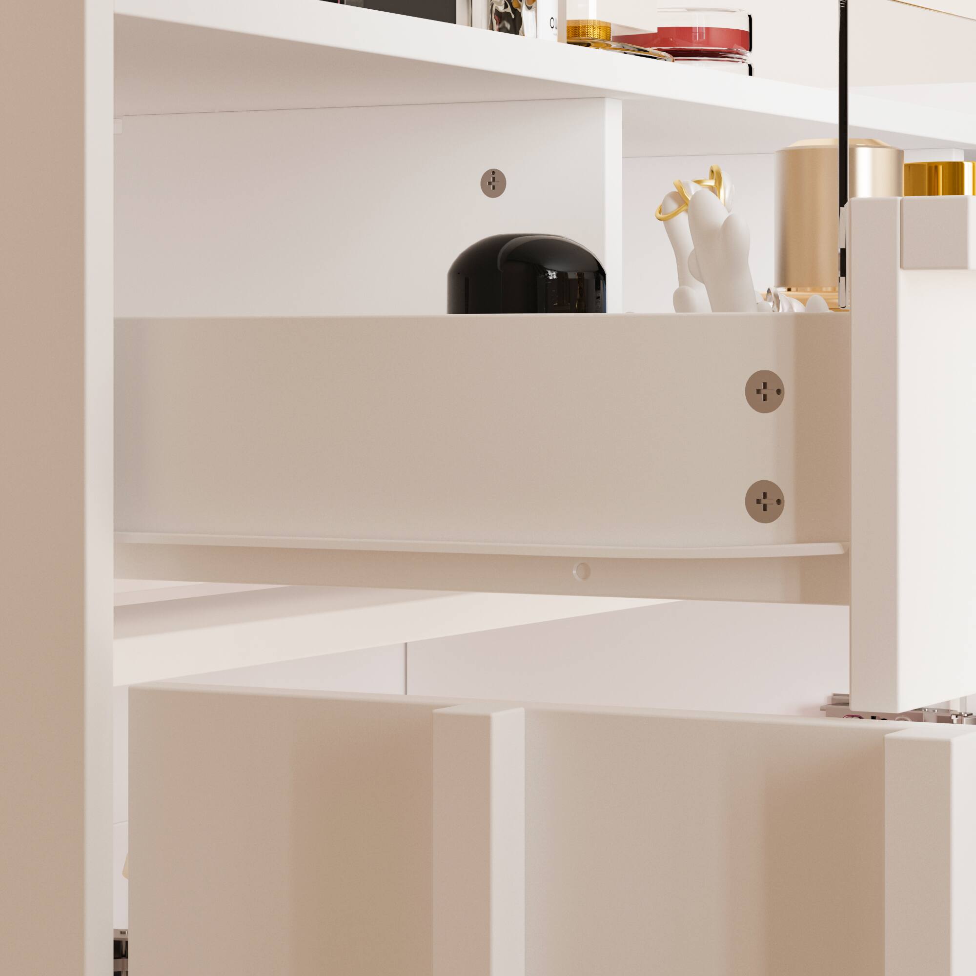Alt View 4. Famapy - Famapy Multi - Functional Shoe & Storage Cabinet for Wardrobe/Entryway - White.