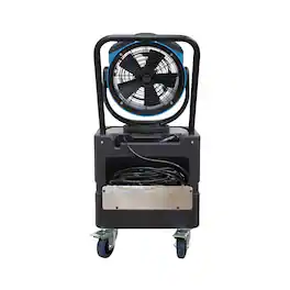 XPOWER - Oscillating Portable 3 Speed Outdoor Cooling Misting Fan - Blue