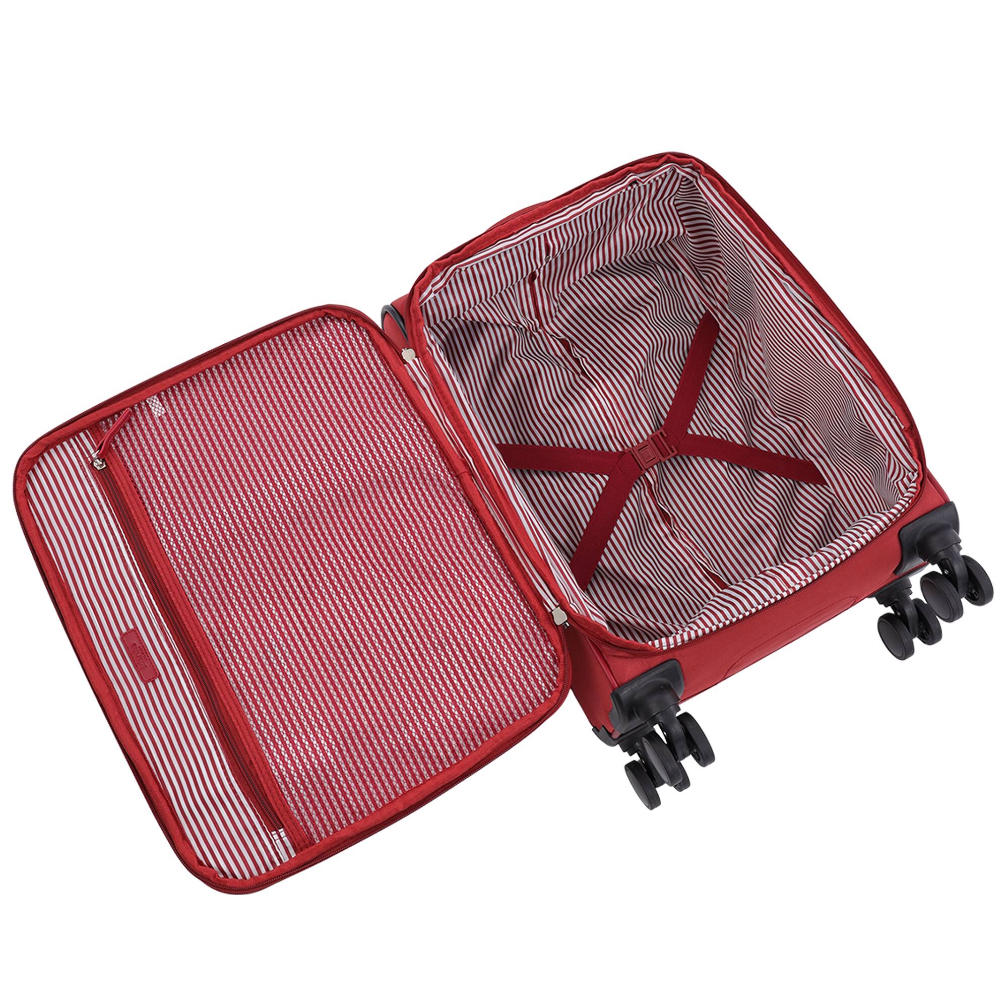 Alt View 4. Martha Stewart - 22" Softside Carry-On Luggage – Expandable Spinner with 8 Wheels & Front Zip Pockets - TERRA COTTA.