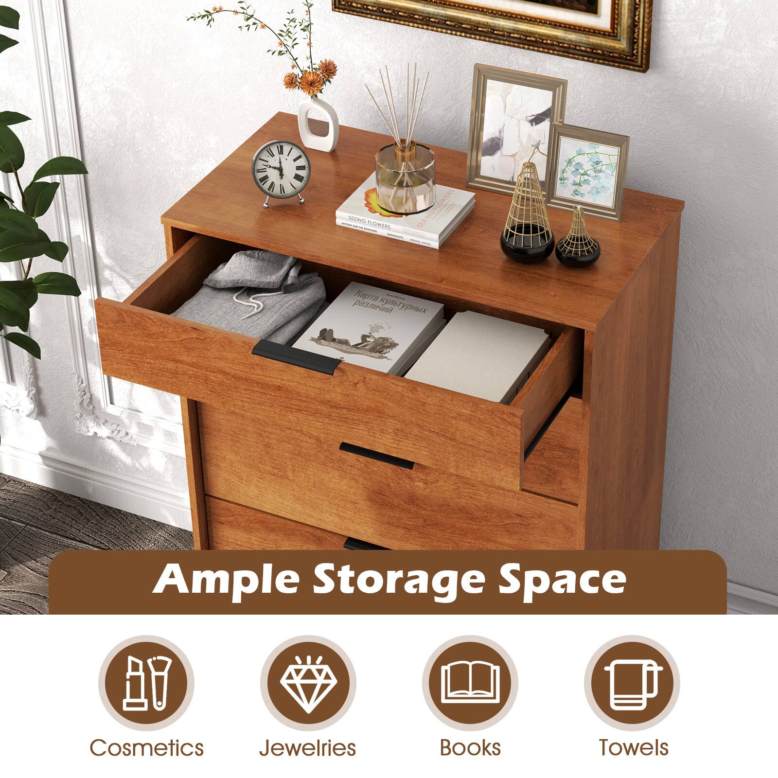 Ample Storage Space  
Cosmetics  
Jewelries  
Books  
Towels