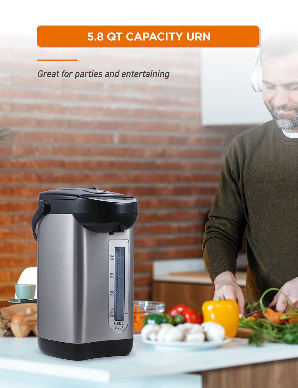 5.8 QT CAPACITY URN
Great for parties and entertaining