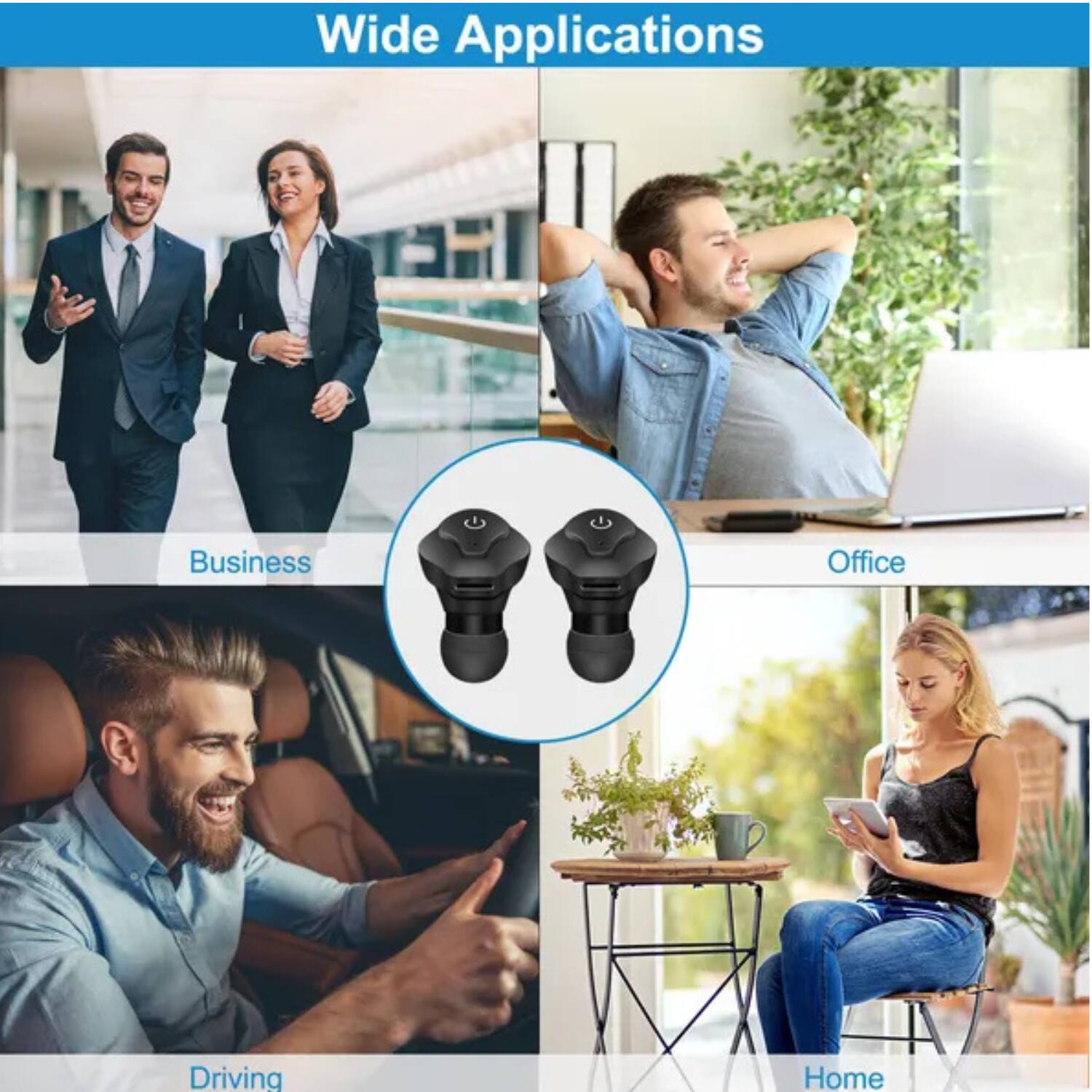 Back. Stock Preferred - Wireless Earbuds Bluetooth CSR V4.2 In-Ear Stereo Headphones.