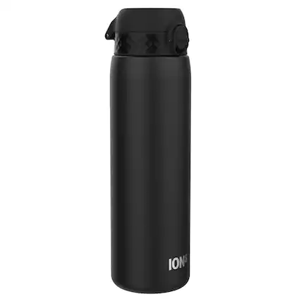 Front. Ion8 - ION8 Single Walled Stainless Steel Water Bottle - 40oz - Black.