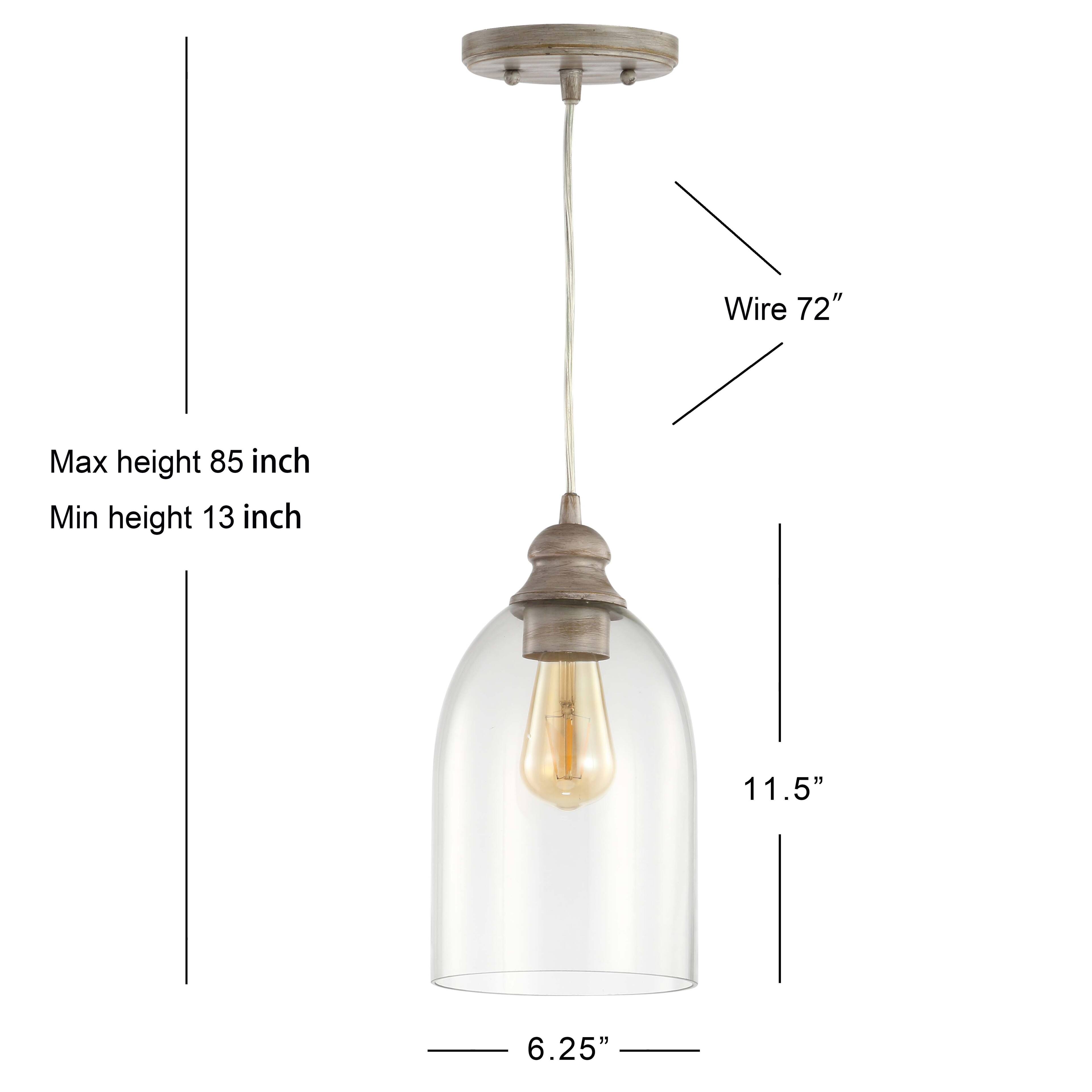 Wire 72"  
Max height 85 inch  
Min height 13 inch  
11.5"  
6.25"