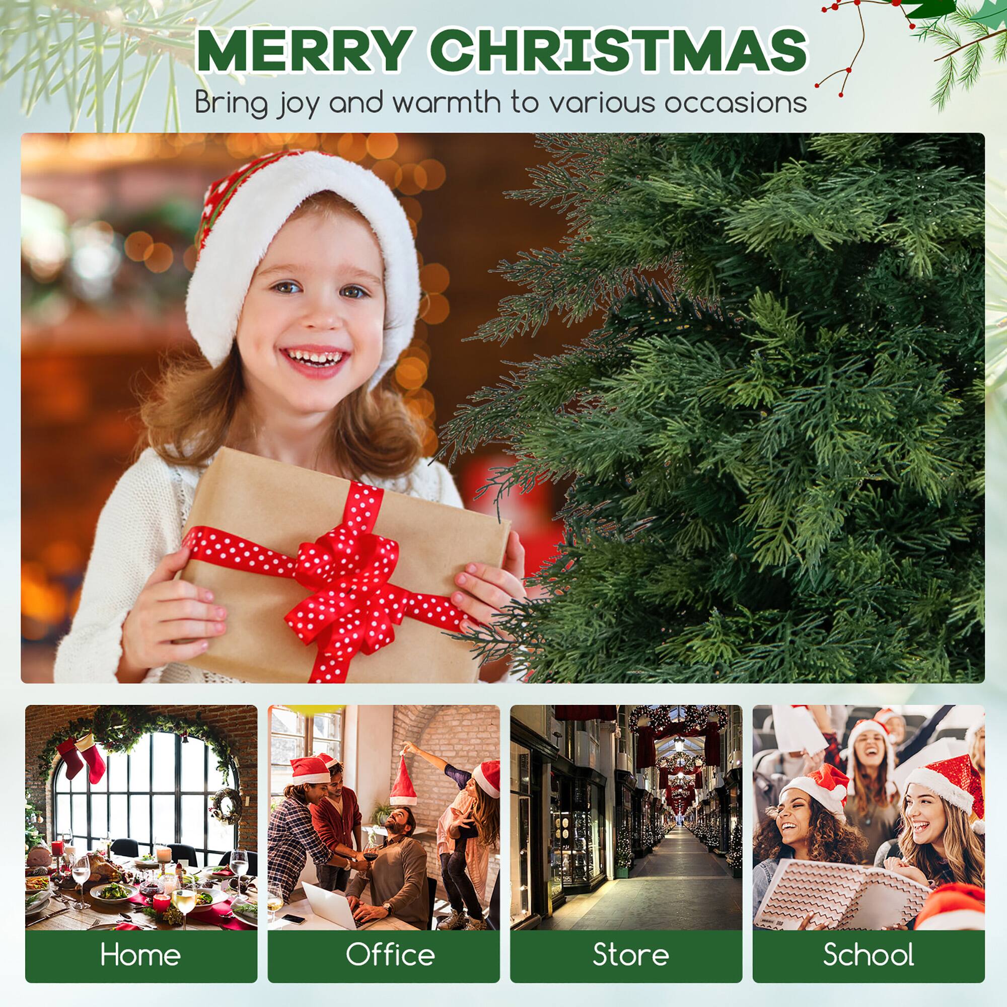MERRY CHRISTMAS  
Bring joy and warmth to various occasions  

Home  
Office  
Store  
School