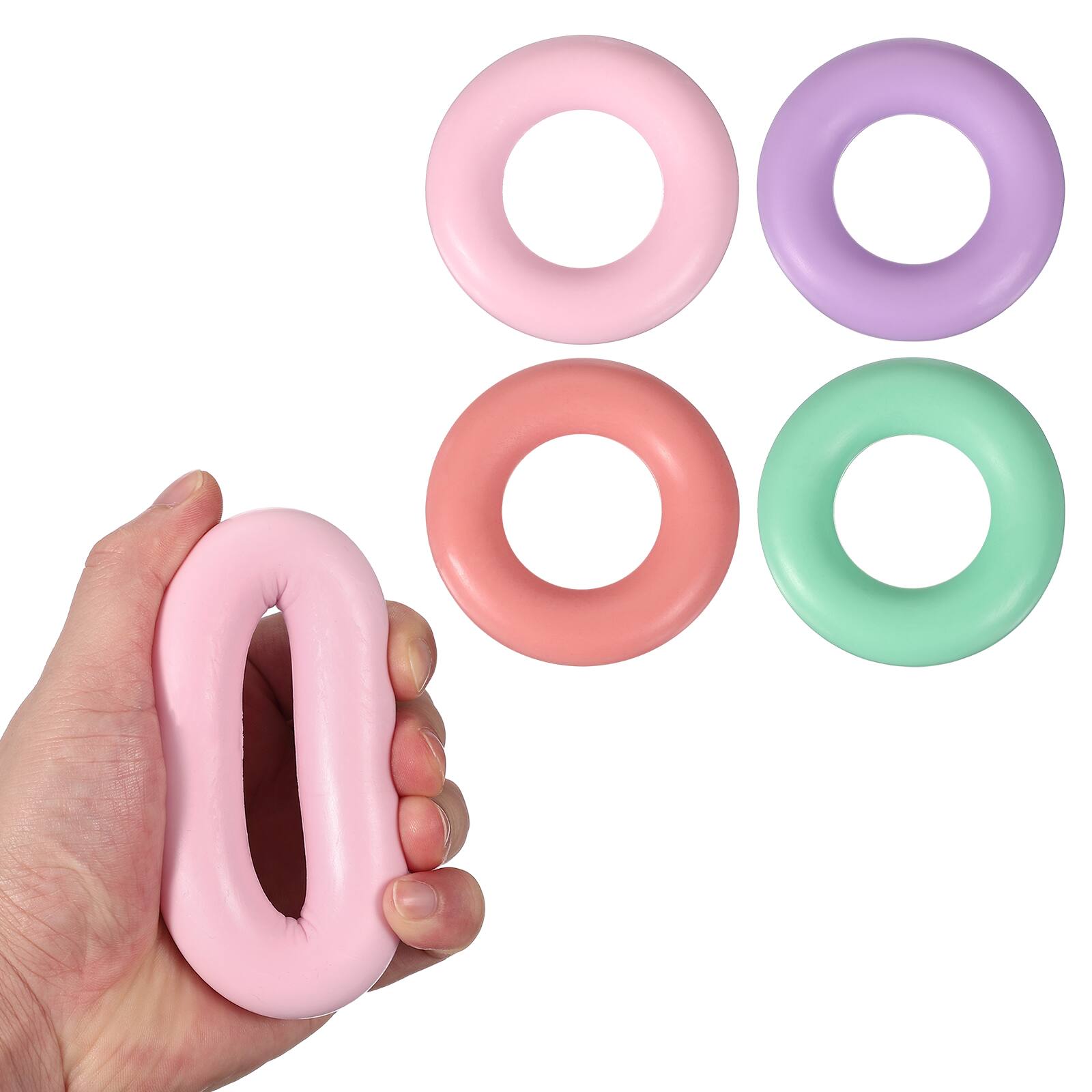 Pink, Mint Green, Orange, Green