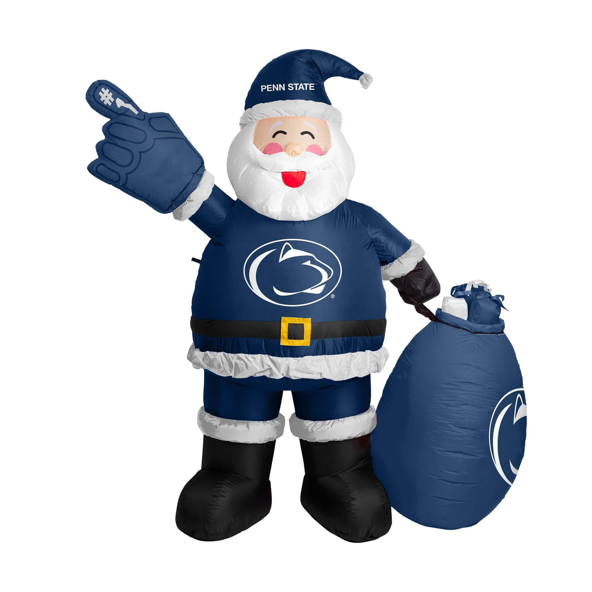 Logo Brands - Penn State Nittany Lions 7' Inflatable Santa - Multicolor