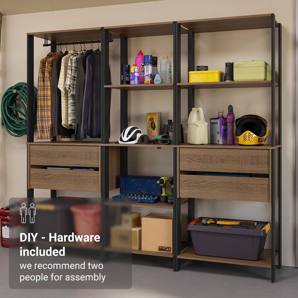 DIY - Hardware included  
we recommend two people for assembly