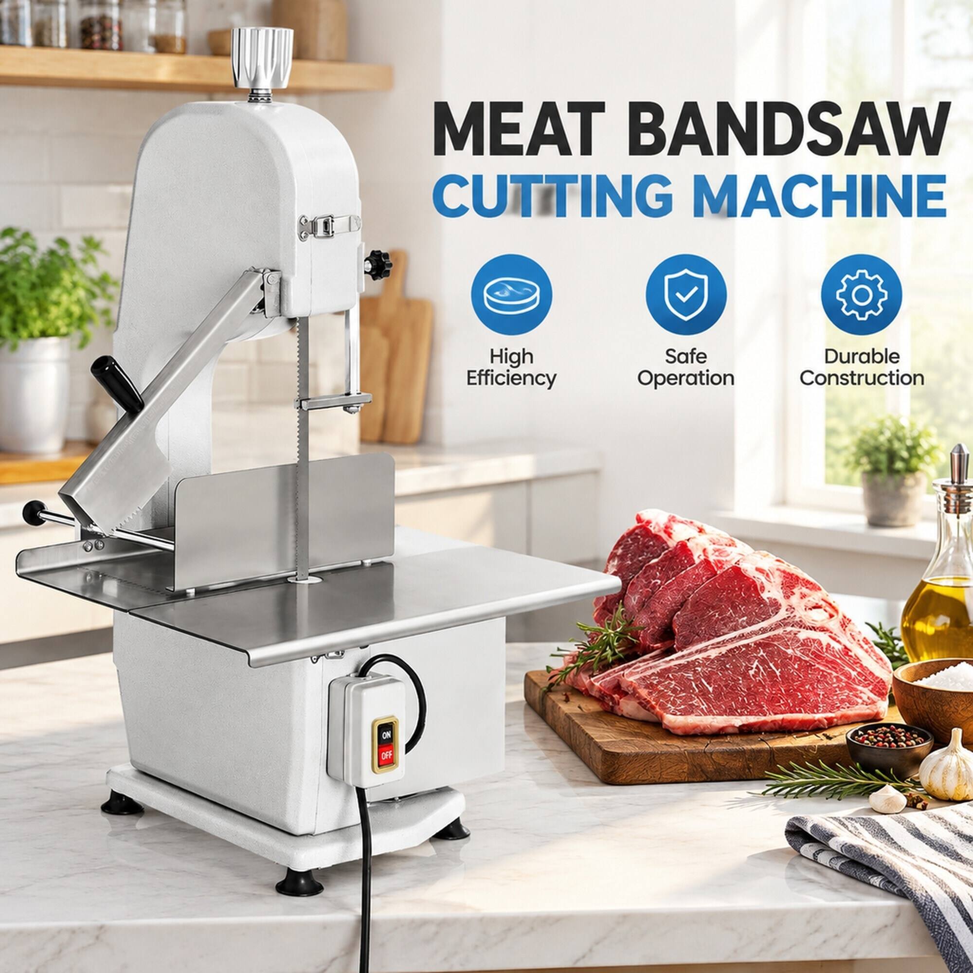 MEAT BANDSAW CUTTING MACHINE

High Efficiency
Safe Durable Operation Construction
ON OFF