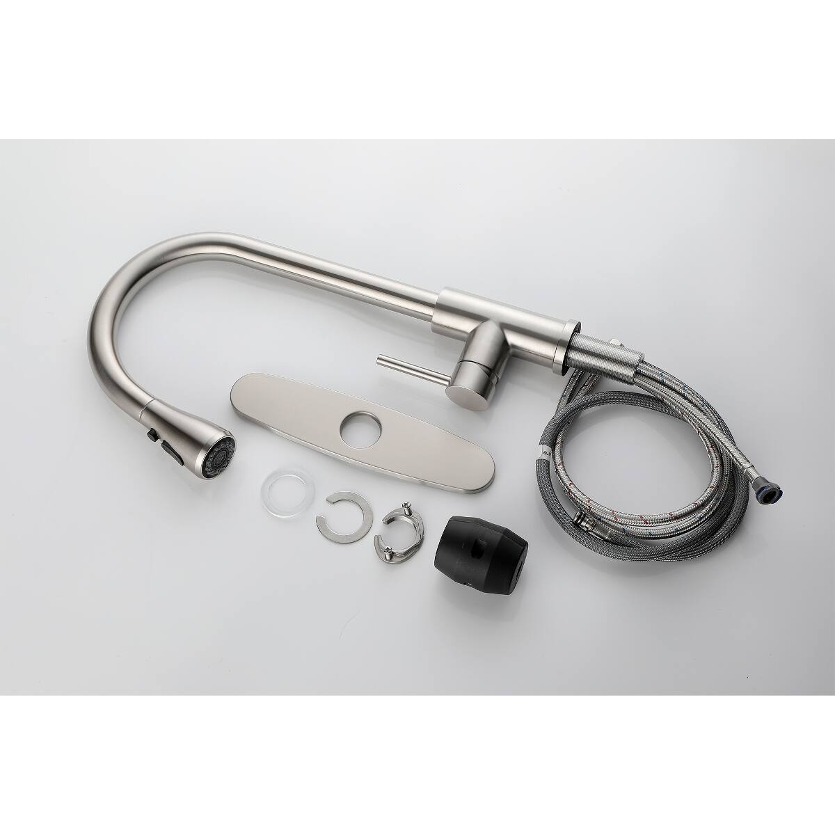 Alt View 7. Ropilly - Ropilly Single Handle Kitchen Sink Faucet with Pull Out Sprayer, Brushed Nickel Stainless Steel - Brushed Nickel.