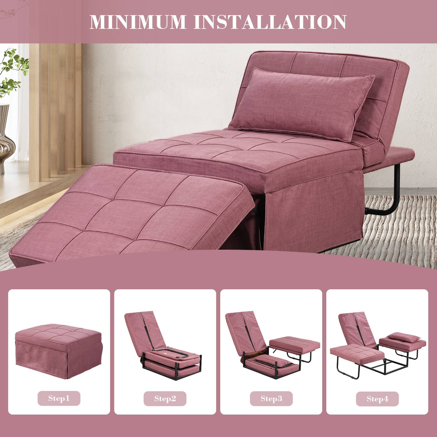 MINIMUM INSTALLATION

Step 1

Step 2

Step 3

Step 4