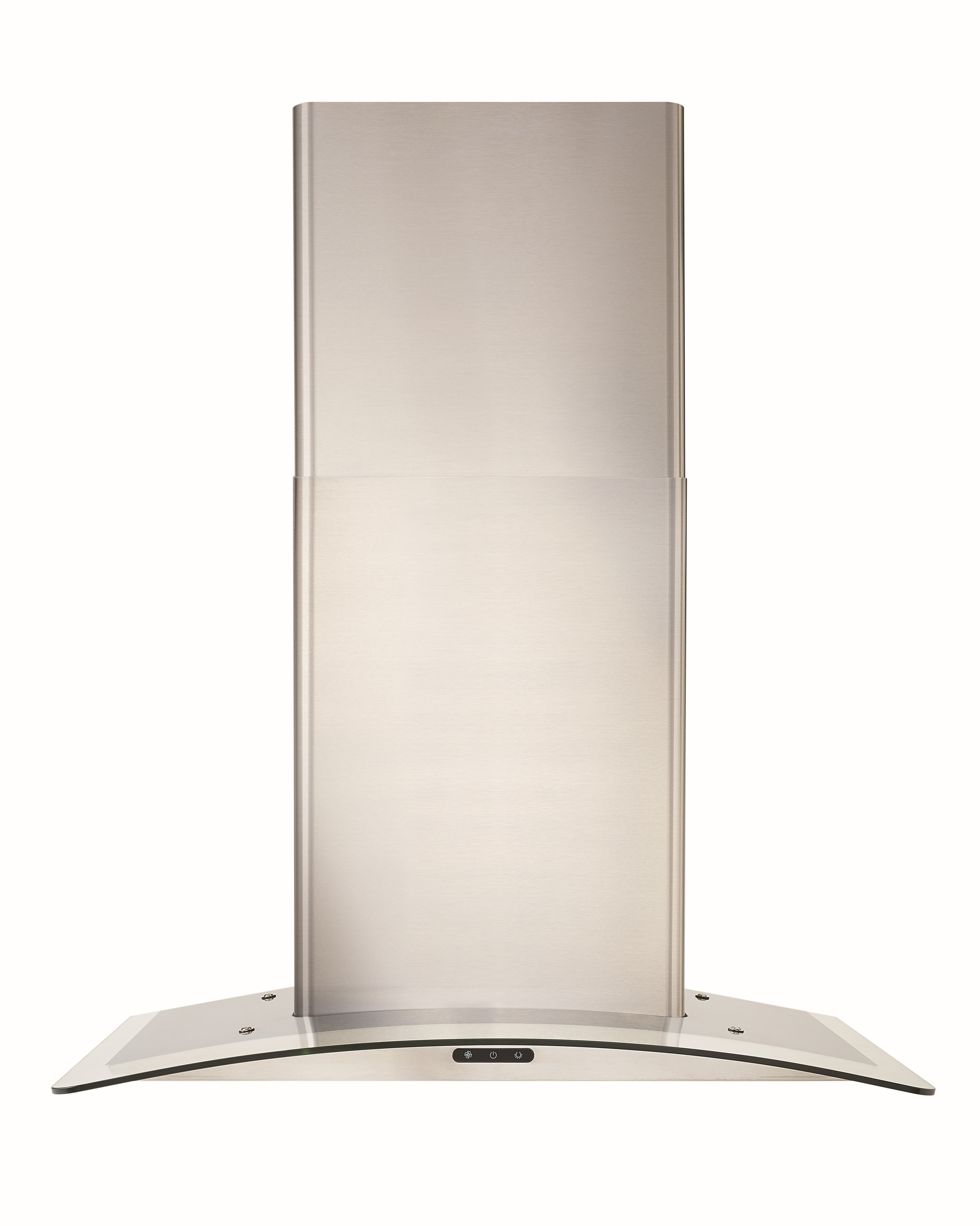 Front. Broan - Broan Elite EW46 Series 30-Inch Convertible Curved Glass Chimney Range Hood, 460 Max Blower CFM, Stainless Steel - Stainless Steel.