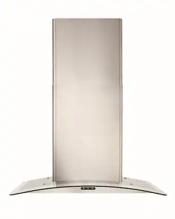 Front. Broan - Broan Elite EW46 Series 30-Inch Convertible Curved Glass Chimney Range Hood, 460 Max Blower CFM, Stainless Steel - Stainless Steel.