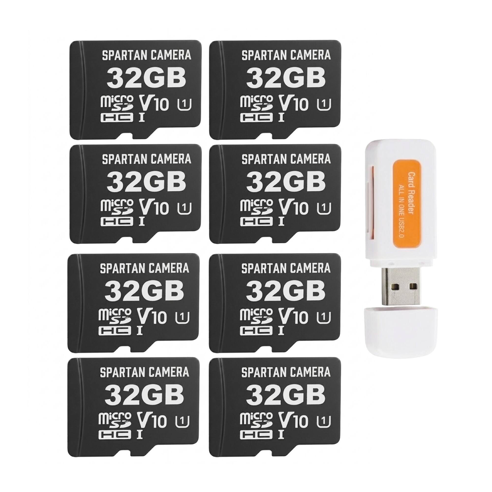 SPARTAN CAMERA 32GB micro SD V10 U HC I

ALL IN ONE USB2.0
Card Reader