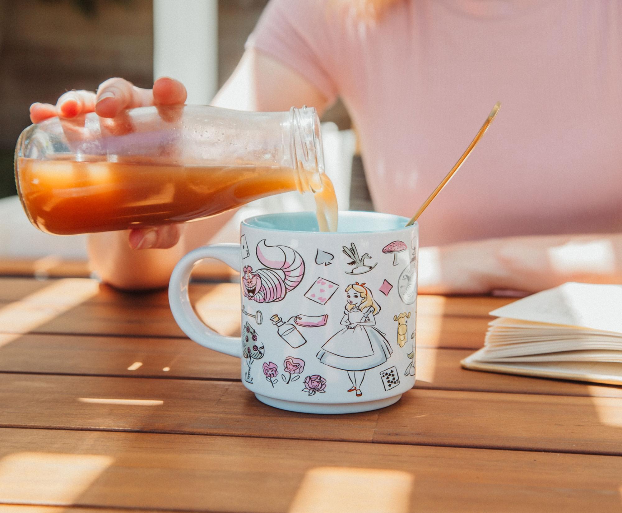 Alt View 5. Disney - Disney Alice In Wonderland Icons Single Stackable Ceramic Mug | Holds 13 Ounces - White.