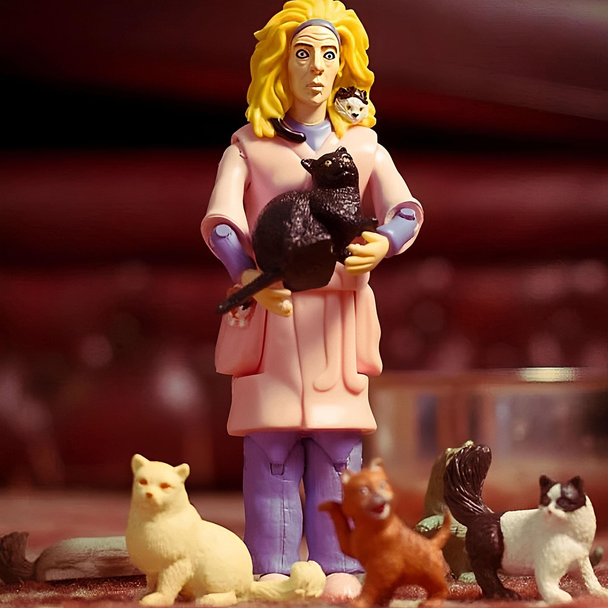 Alt View 2. Accoutrements - Crazy Cat Lady 6" Vinyl Action Figure - Multi-Color.