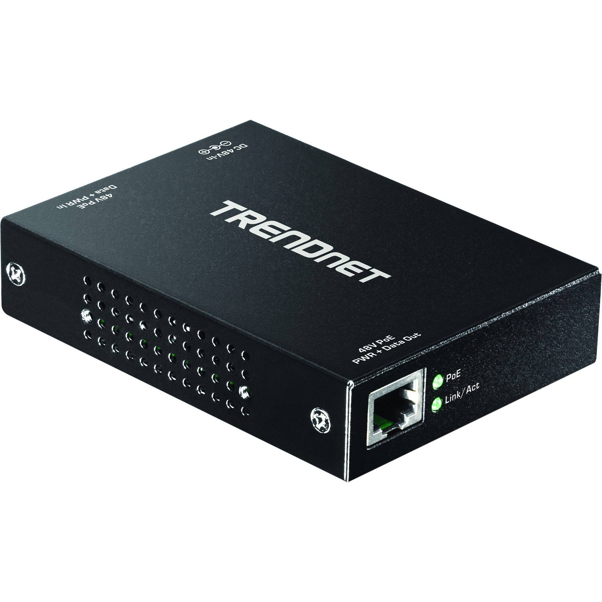 + Data In PWR 48V PoE  
AP DC 48V-In  
TRENDNET R PoE Out 48V + Data PWR PoE Link/Act