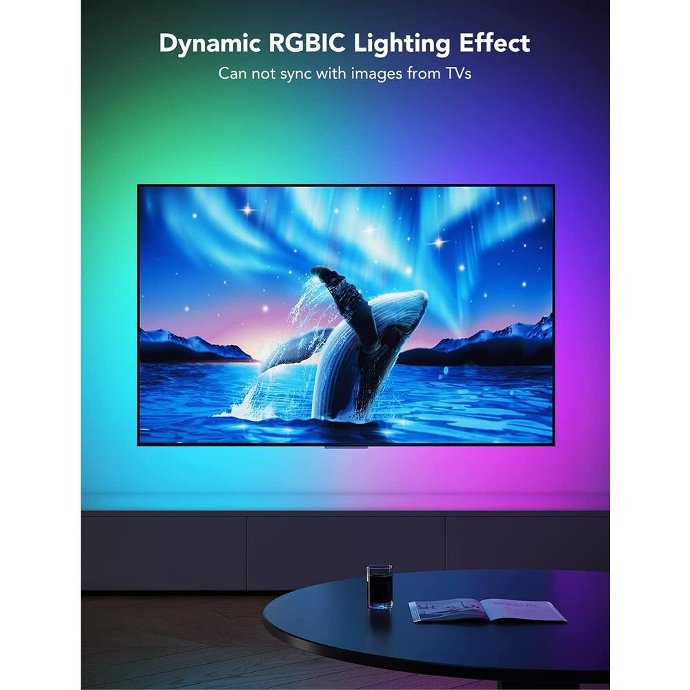 Dynamic RGBIC Lighting Effect  
Can not sync with images from TVs