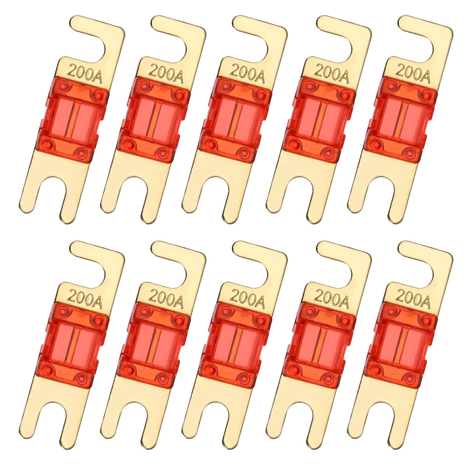 Unique Bargains - 10pcs 200A 125V Mini ANL Fuse Replacement, Electrical Protection Blade Fuse for Automotive Marine Audio Video System - Red price history on PriceWatchPro