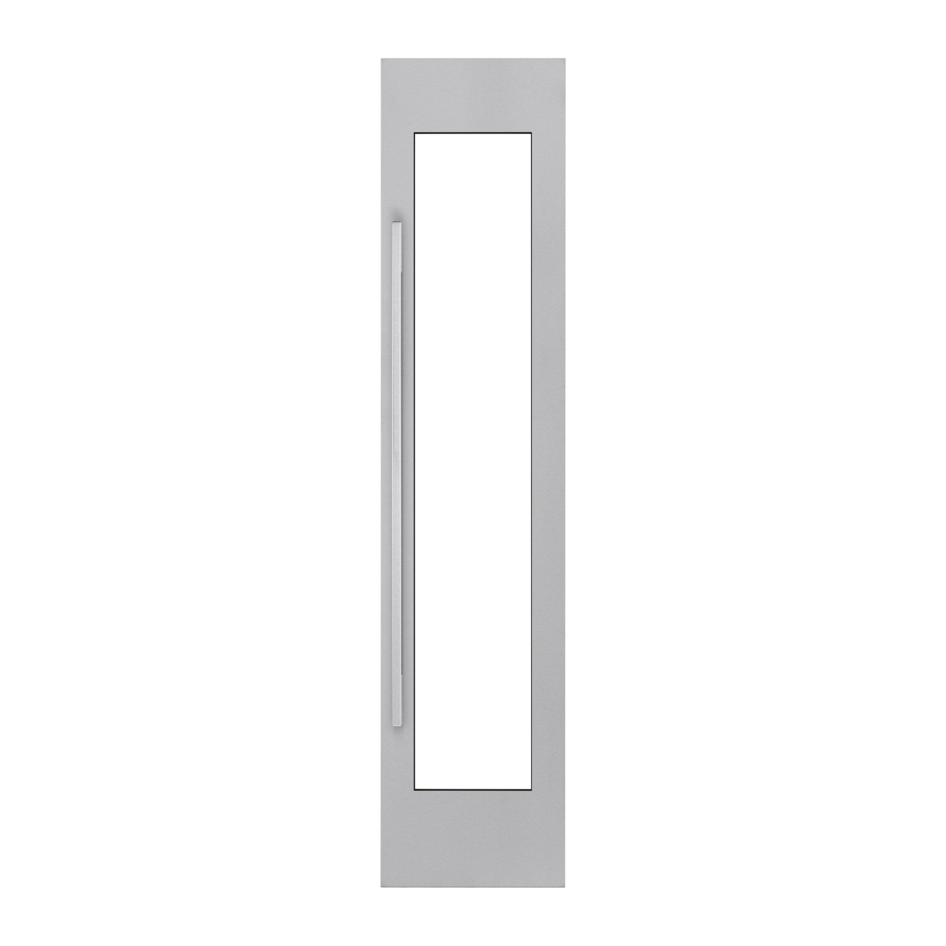 Front. SKS - Transitional Design Panel Kit for Wine Column Right-Hinge 18-Inch - Satin Stainless Steel.