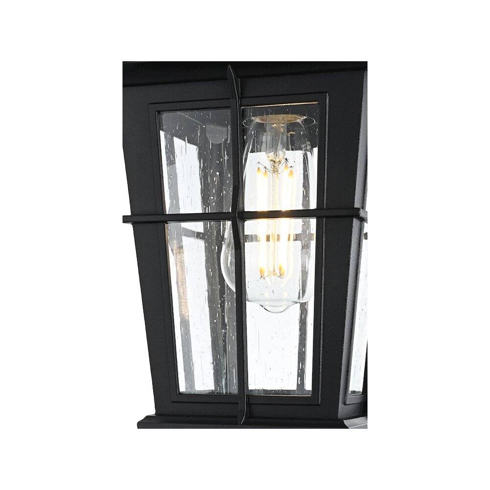 Alt View 2. Elegant Lighting - Bodine 7 inch Outdoor Pendant in Black - Black.