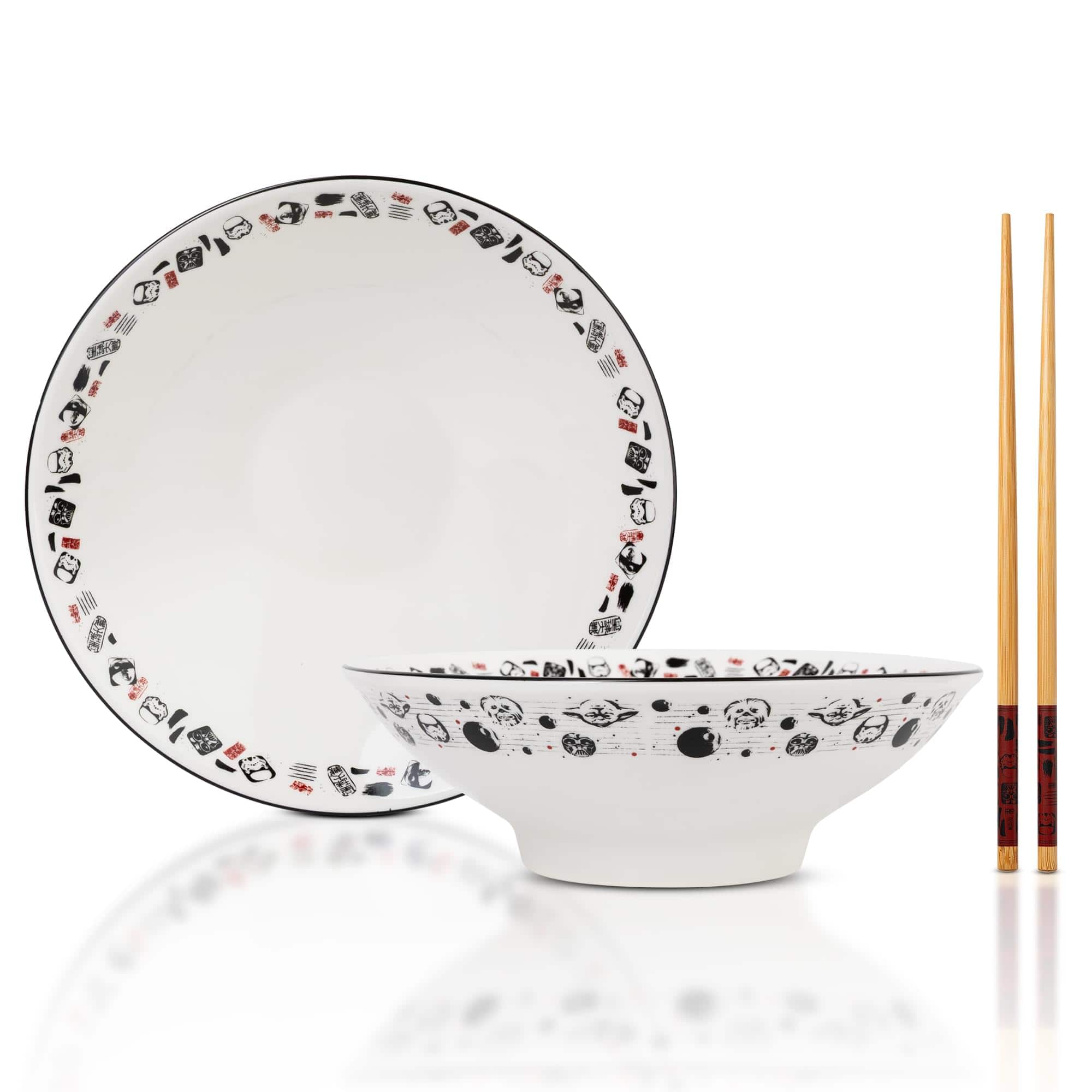 Silver Buffalo - Star Wars Characters 30-Ounce Ceramic Ramen Bowl and Chopstick Set - Multi-Colored price history on PriceWatchPro