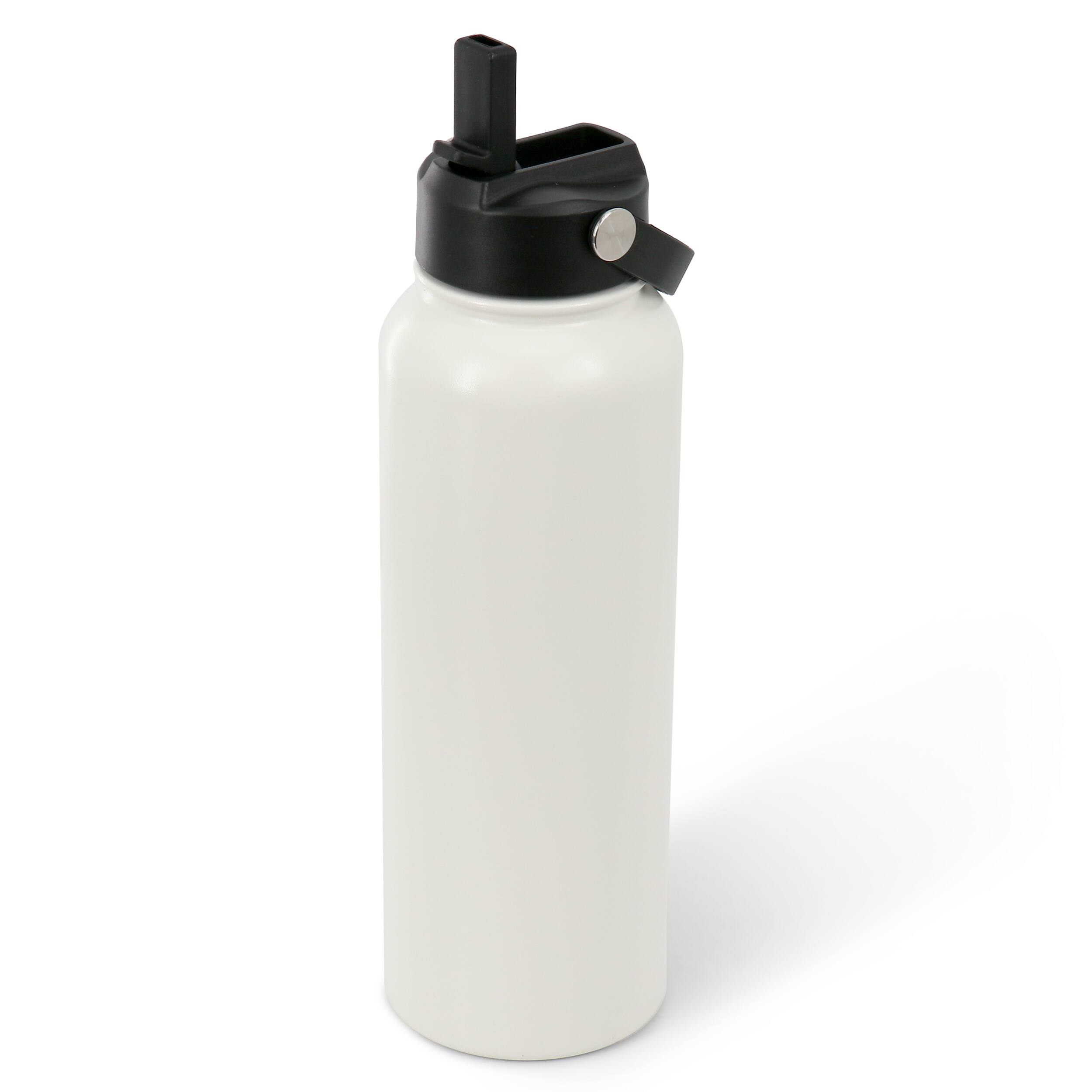Alt View 1. Gibson - Gibson Home Marina 38oz Stainless Steel Thermal Bottle with Lid in Cream - Cream.