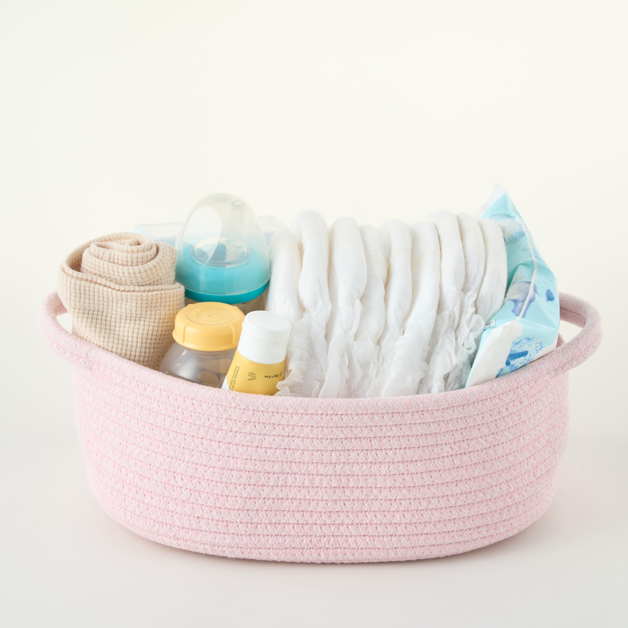 Alt View 9. Paradigms Interiors - Gift Basket With Wrap Bag And Ribbon Empty Small Woven For Cute Decorative Organizer Showers Raffle Thanksg... - Pink-1 Pack.