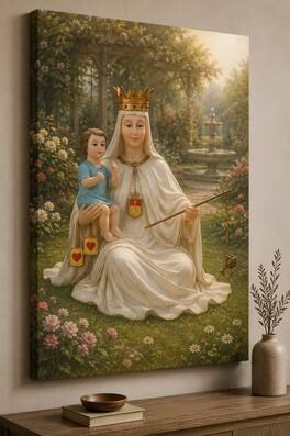 FC Design Large Our Lady Mount Carmel Canvas Print 24x36" Floral ...
