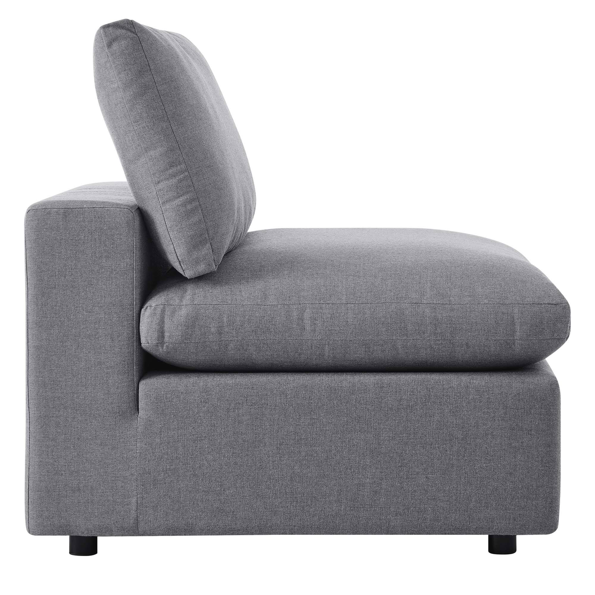Alt View 1. Modway - Commix Sunbrella® Outdoor Patio Armless Chair by Modway - Gray.
