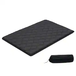 VEVOR - Japanese Tatami Mat, Full Size Foldable Japanese Tatami Mattress, Futon Mattress with Storage Bag & Fastener - Black