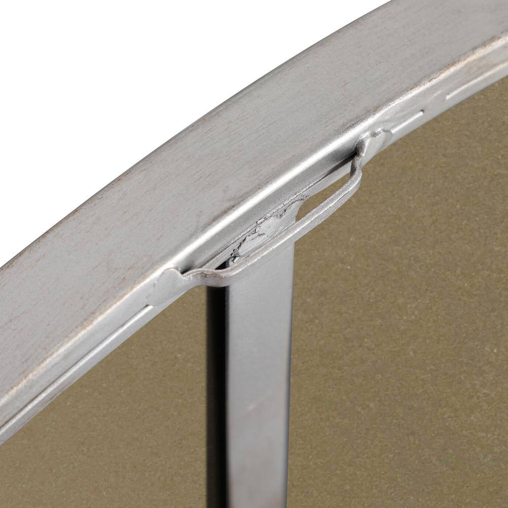 Alt View 4. Elegant Decor - Metal frame Round Mirror 28 inch Silver finish - Silver.