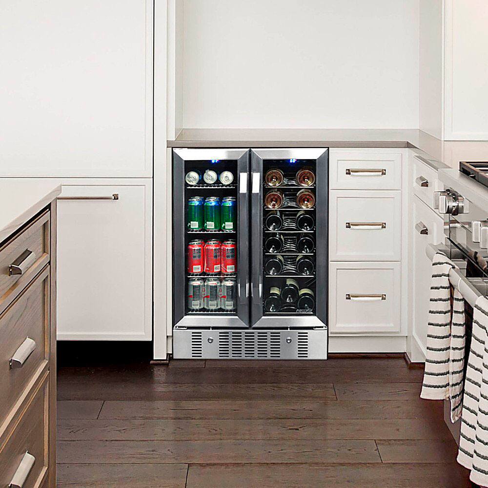 NewAir Refurbished 18Bottle Wine and 60Can Dual Zone Beverage Cooler
