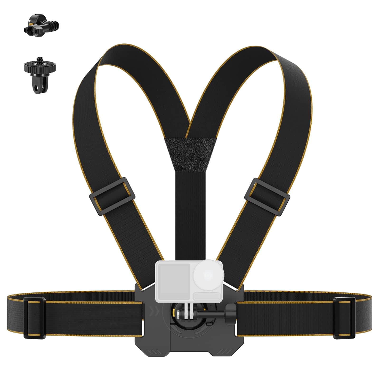 Neewer - Chest Mount Harness for Action Cameras - Magnetic Quick-Release Strap Compatible with GoPro, DJI & Insta360 - Black