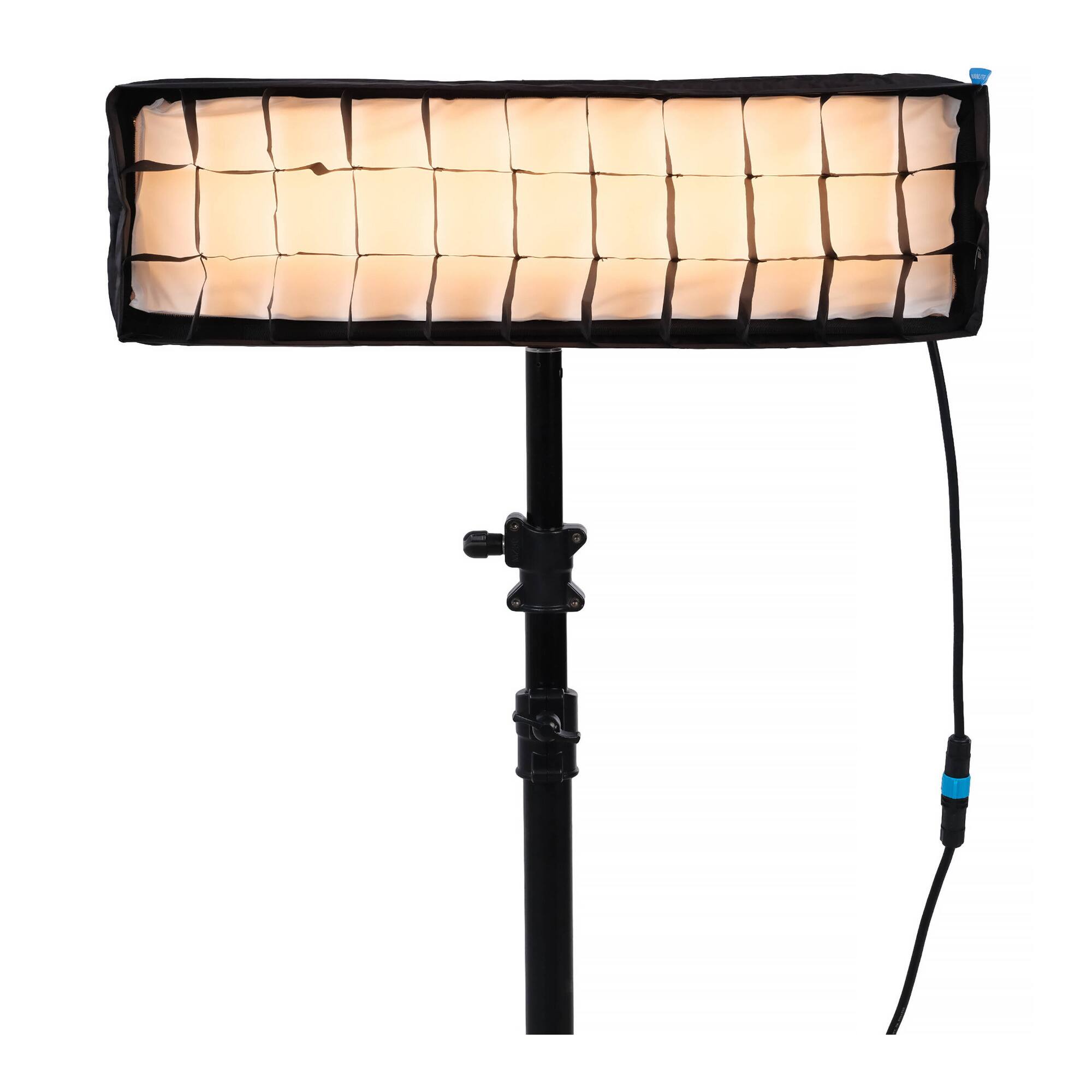 Angle. NANLITE - Nanlite PavoSlim 60CL 2x1 RGBWW LED Panel with Built-In LumenRadio CRMX (Black).