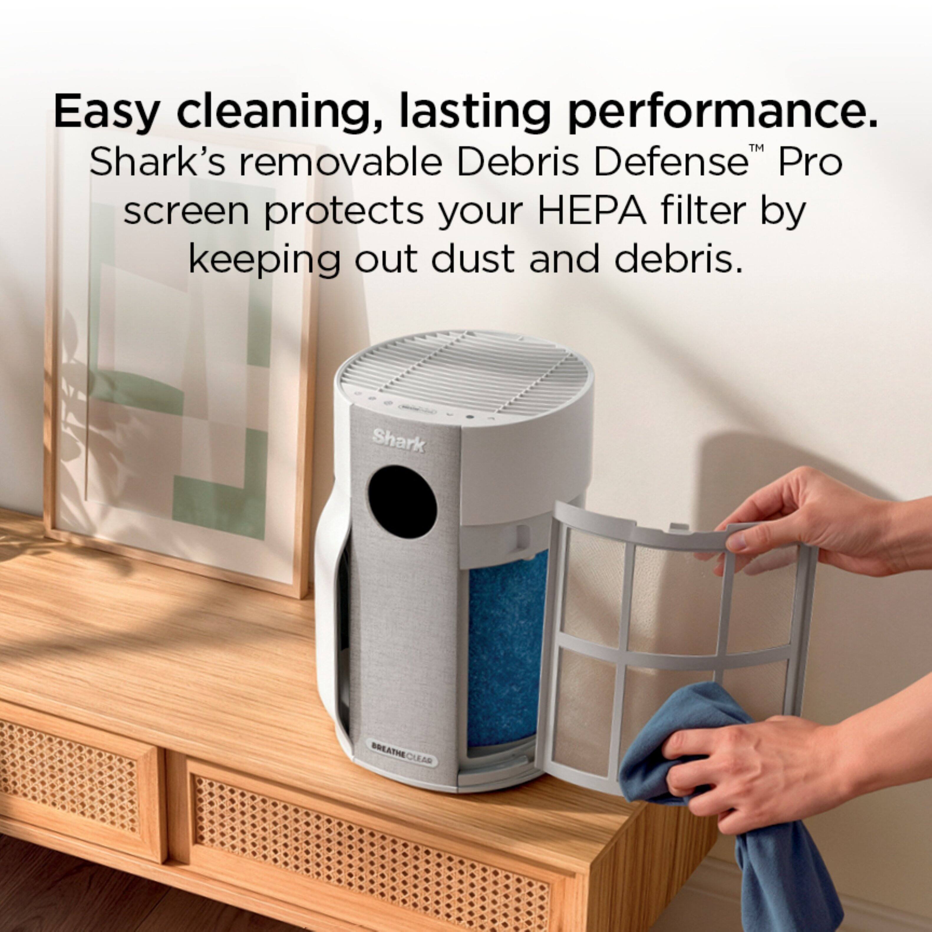 Easy cleaning, lasting performance.  
Shark's removable Debris Defense™ Pro screen protects your HEPA filter by keeping out dust and debris.