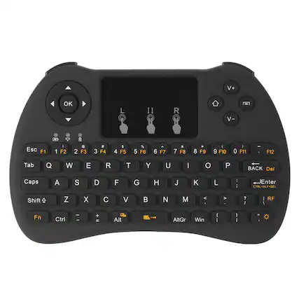 V+
OK
L
11
R
V-
Esc F1
1 F2
! F3
@ 2 F4
# 3 F5
$ 4 F6
% 5 F7
& 6 F8
* 7 F9
( 8 F10
) 9 F11
0 F12
Tab
Q
W
E
R
T
Y
U
I
O
P
BACK Del
Caps
A
S
D
F
G
H
J
K
L
:
Enter CTRL +ALT+DEL
Shift
Z
X
C
V
B
N
M
? /
RF
Fn
Ctrl
-
+ =
Alt
AltGr
Win
{ I
) I
