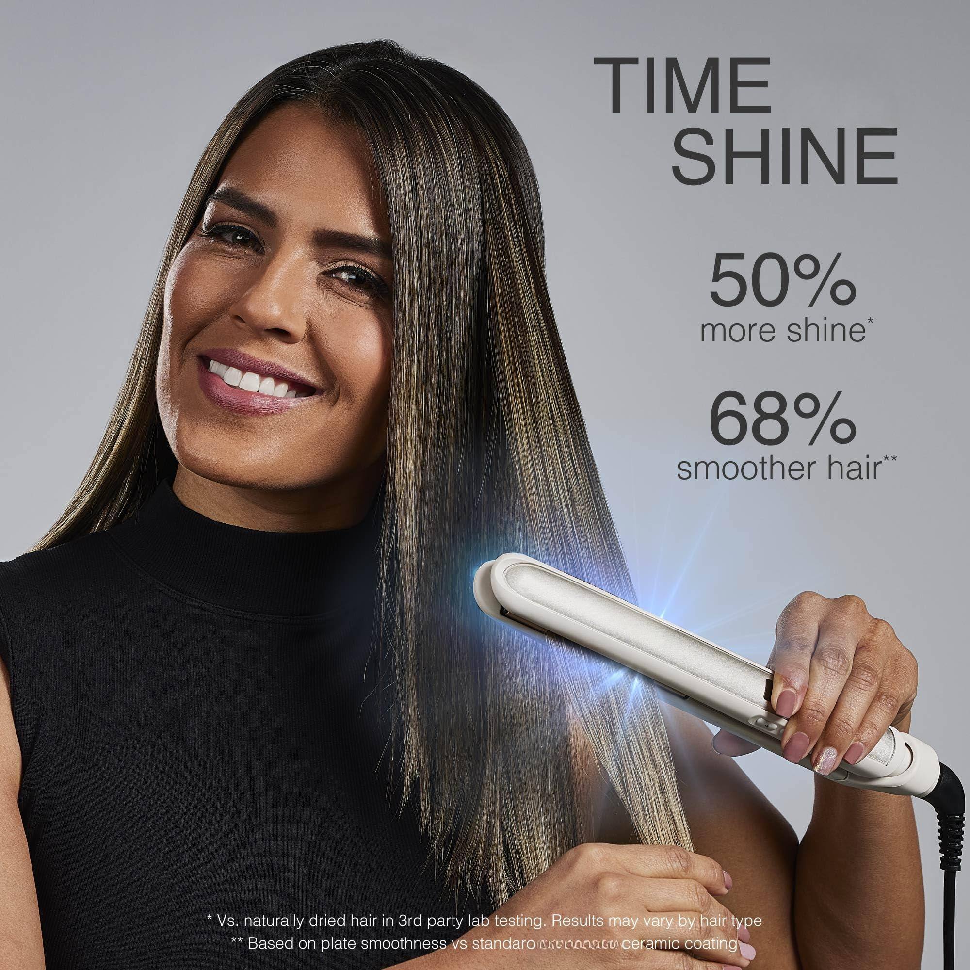 TIME SHINE

50% more shine*

68% smoother hair**

*Vs. naturally dried hair in 3rd party lab testing. Results may vary by hair type
**Based on plate smoothness vs standard ceramic coating