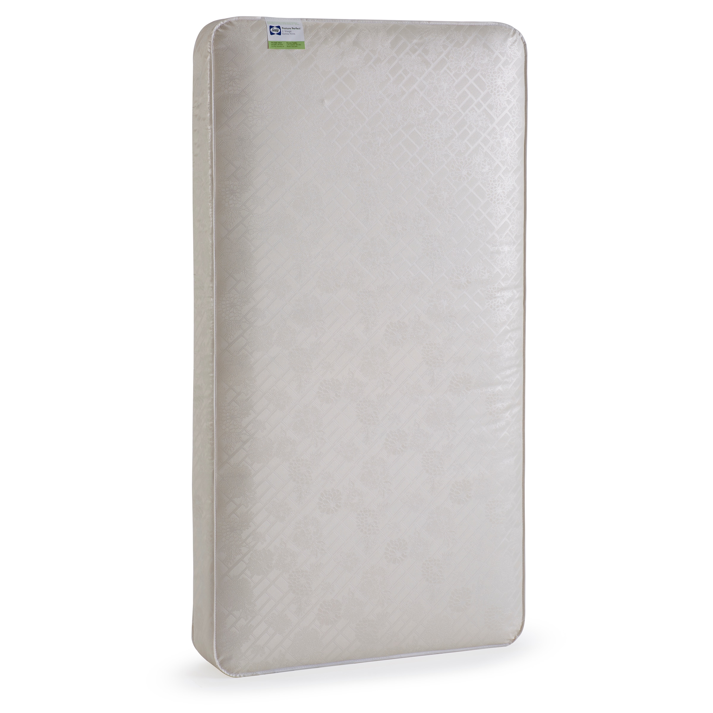Front. Sealy - Baby Posture Perfect 2-Stage Dual Firmness Hybrid Waterproof Standard Toddler & Baby Crib Mattress - Memory Foam - White.